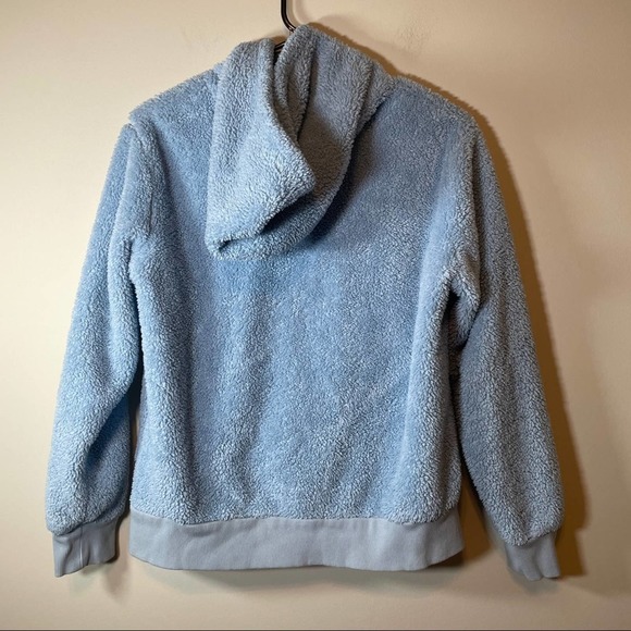 Levi’s Light Blue Sherpa Hoodie Size XL - Picture 4 of 13